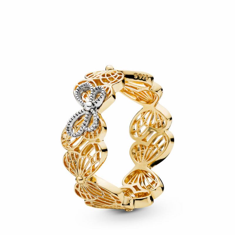 Pandora Shine™ Openwork Butterflies Stackable Ring - Pandora Shine/Sterling Silver - Canada | RN7253